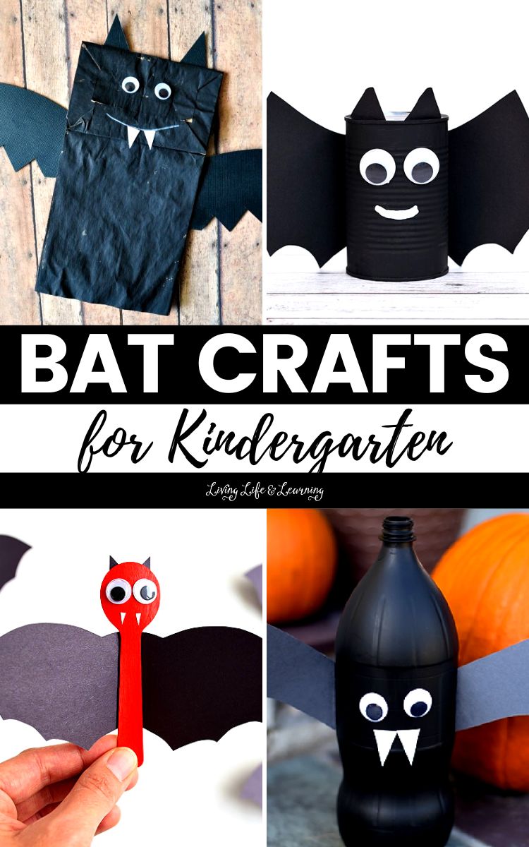 A collage of Bat Crafts for Kindergarten