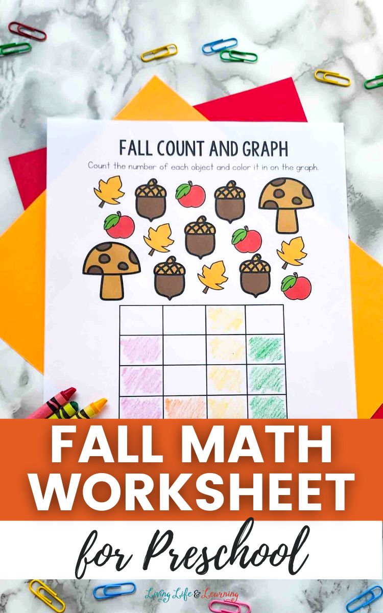 Fall Math Worksheets for Preschool