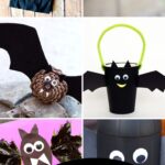 A collage of Bat Crafts for Kindergarten