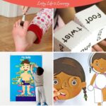 A collage of Body Parts Activities for Toddlers