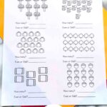 Fall Math Worksheets on a table