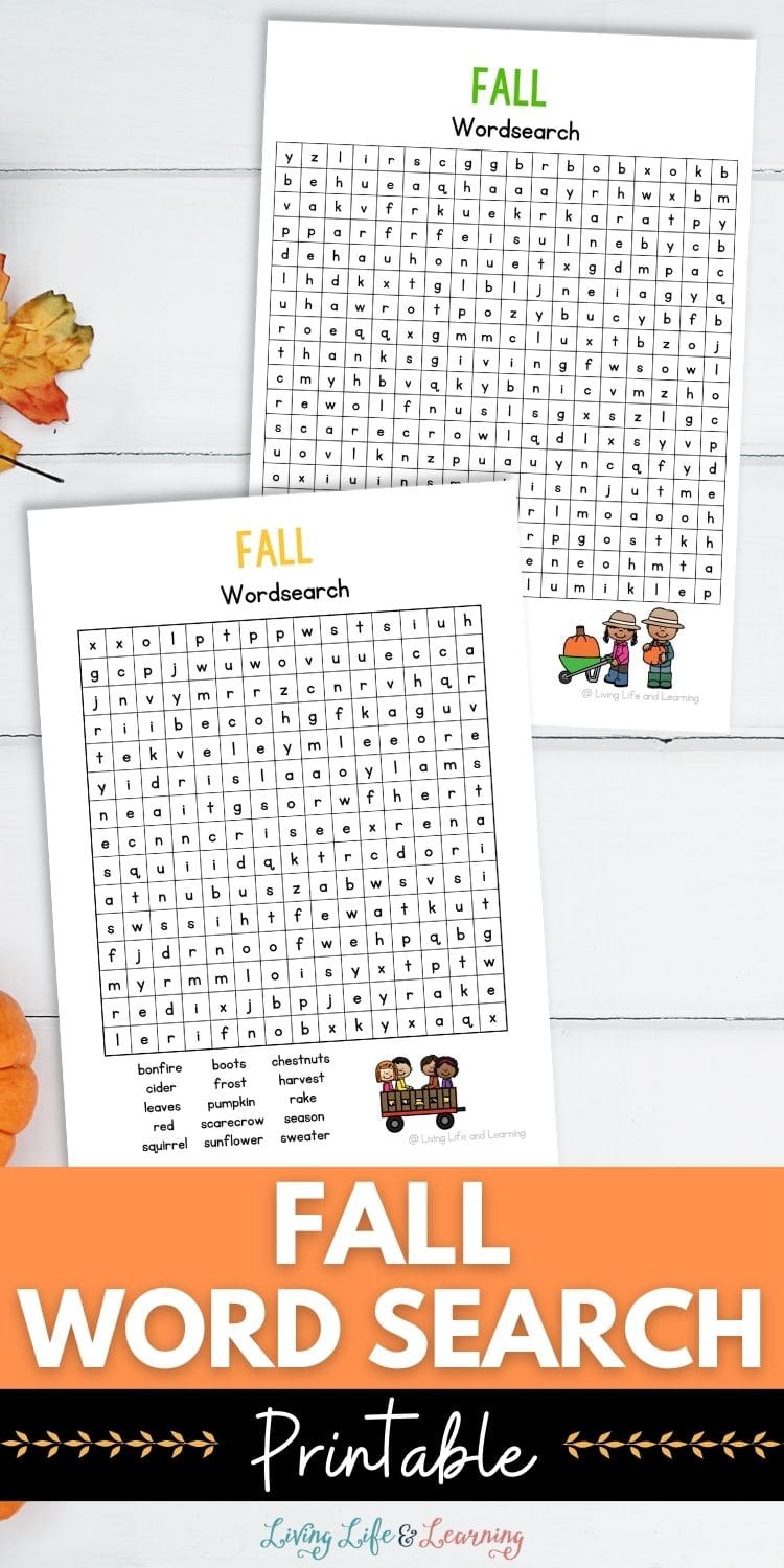 Fall Word Search Printable