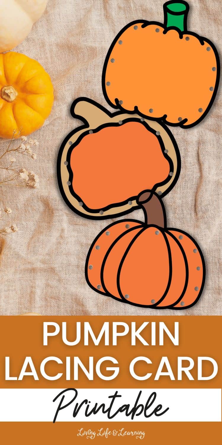 Pumpkin Lacing Card Printable