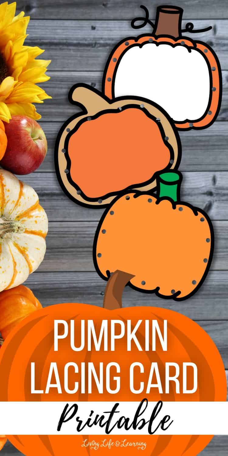 Pumpkin Lacing Card Printable