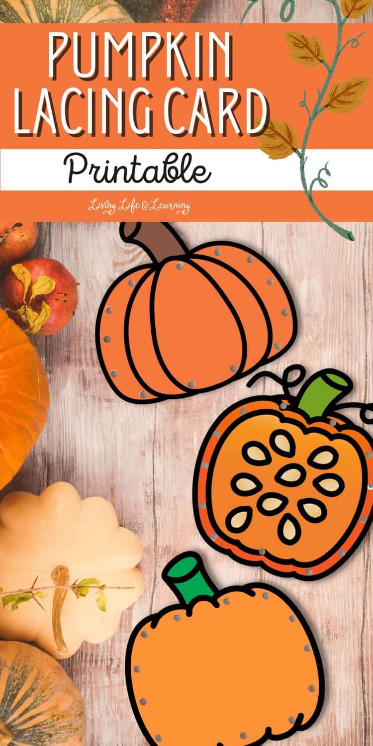 Pumpkin Lacing Card Printable