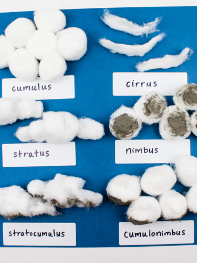 Types of Clouds Activity with Cotton Balls Story