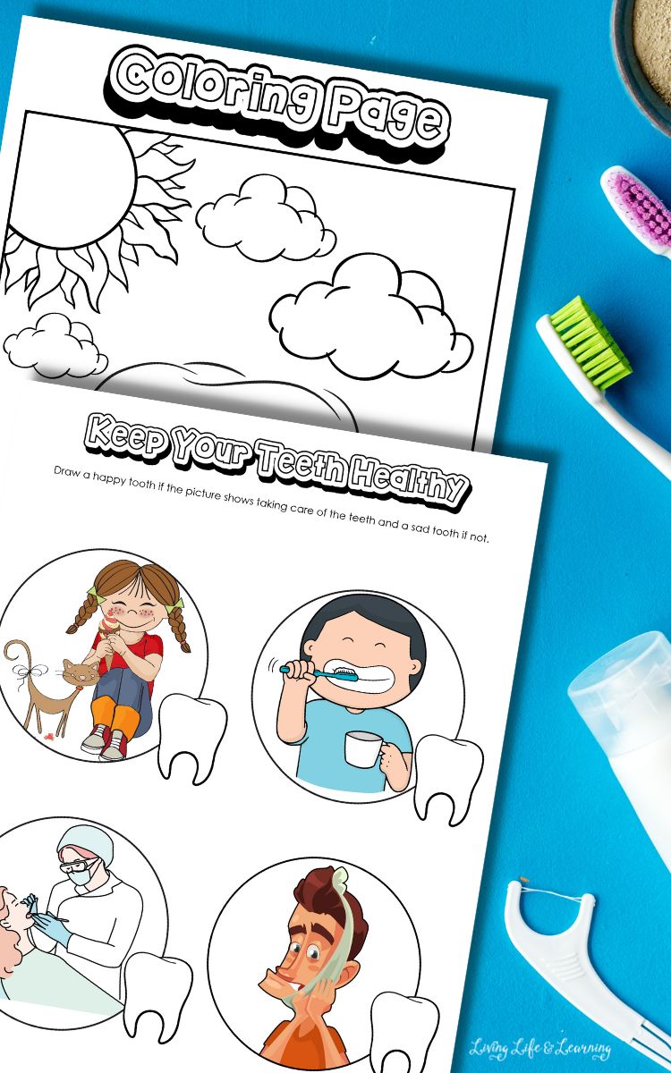 Dental Health Worksheets for 1st Grade