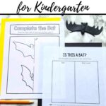 Two Bat Worksheets for Kindergarten on a table