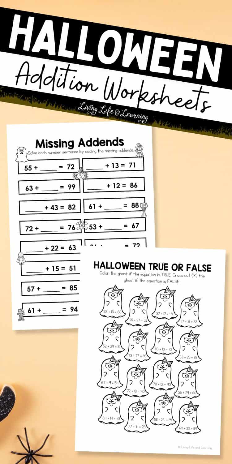 Halloween Addition Worksheets
