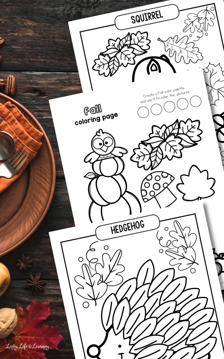 Fall Animals Coloring Pages