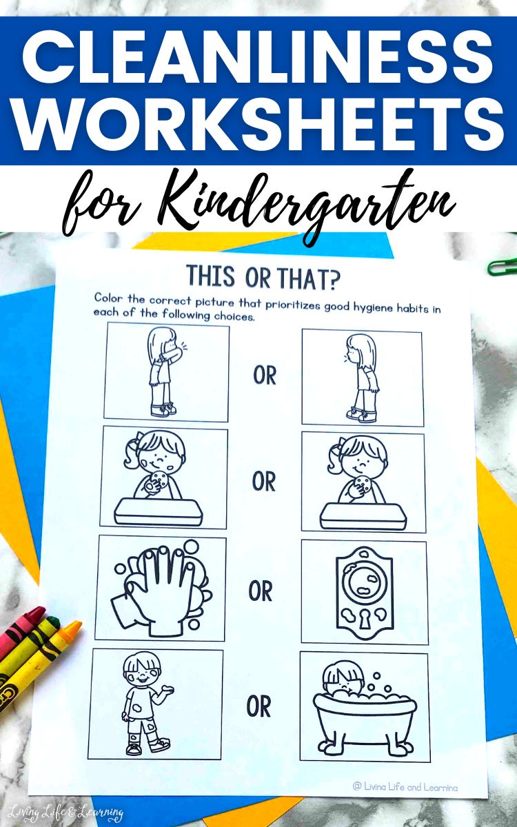 Cleanliness Worksheets for Kindergarten