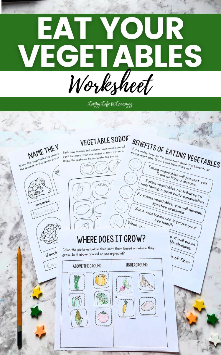 Eat Your Vegetables Worksheet