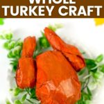 Paper Plate Whole Turkey Craft on a table