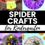A collage of Spider Crafts for Kindergarten