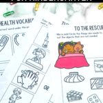 Three Cleanliness Worksheets for Kindergarten on a table