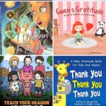 A collage of Gratitude Books for Elementary Students