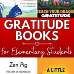 A collage of Gratitude Books for Elementary Students