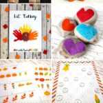 A collage of Thanksgiving Preschool Activities