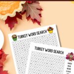 Turkey Word Search Printable