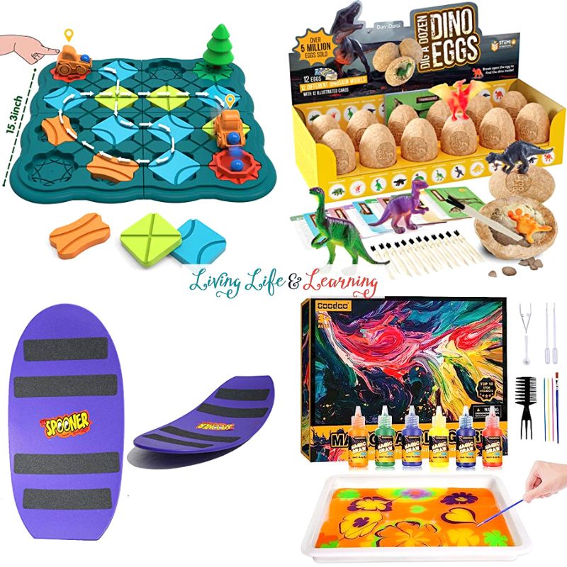 A collage of the Best Gifts for a Kindergartner