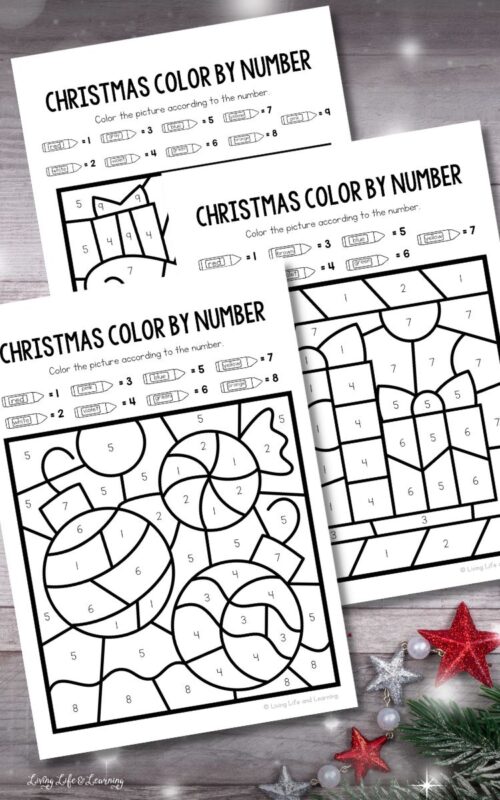 Christmas Color by Number Printables