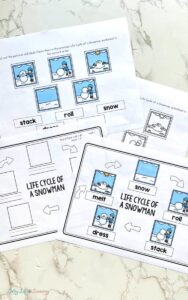 Life Cycle of a Snowman Worksheet
