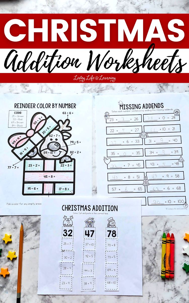 Christmas Addition Worksheets