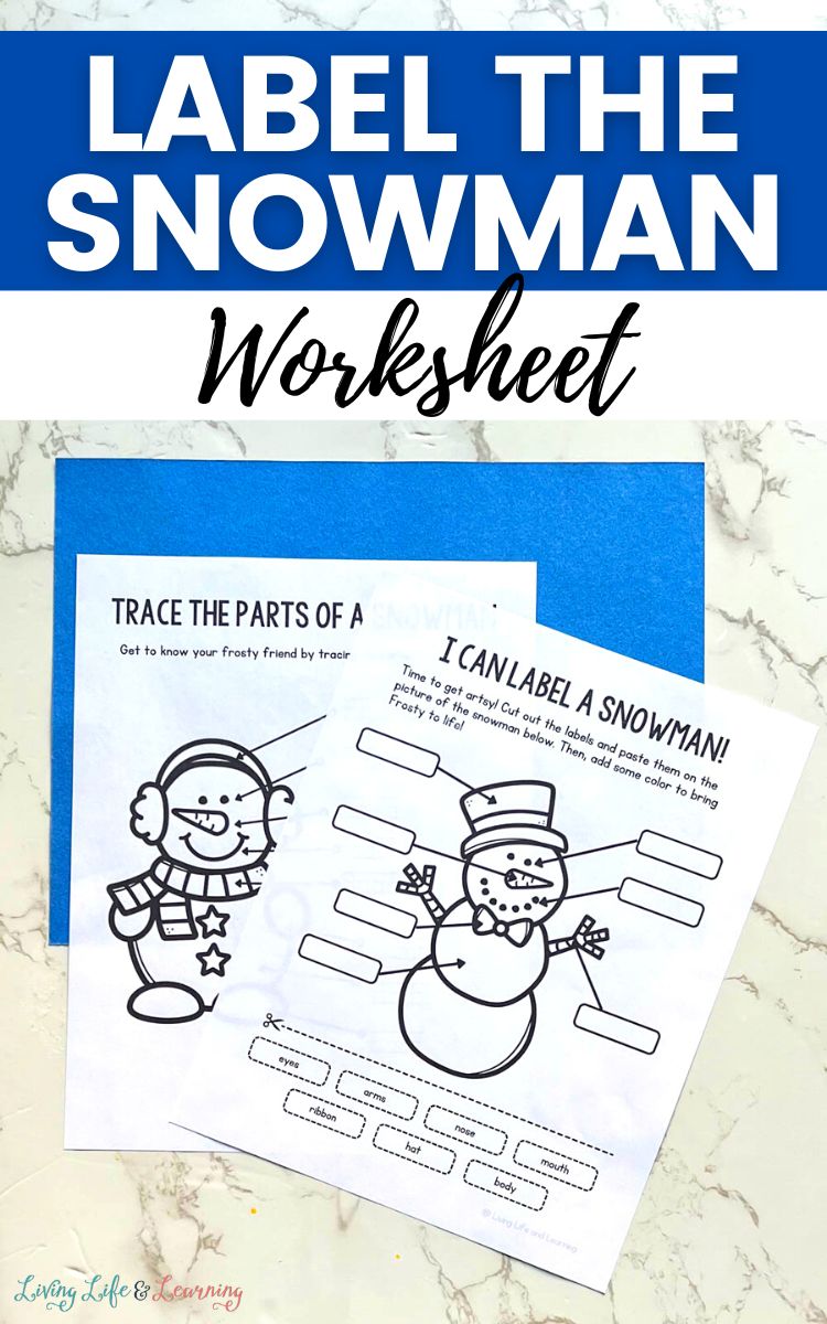 Label the Snowman Worksheet