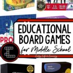A collage of Educational Board Games for Middle School