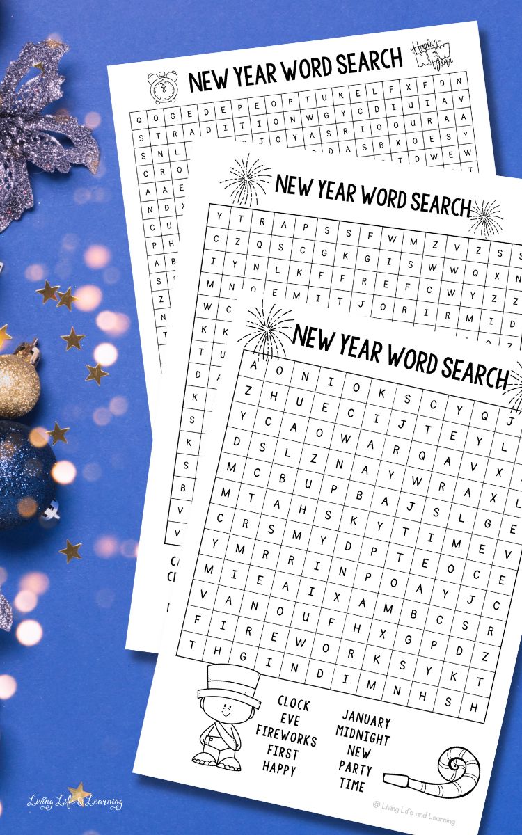 New Year Word Search Printable
