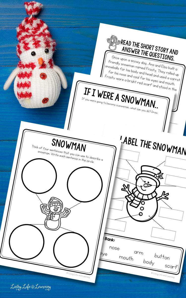 Snowman Activity Sheets