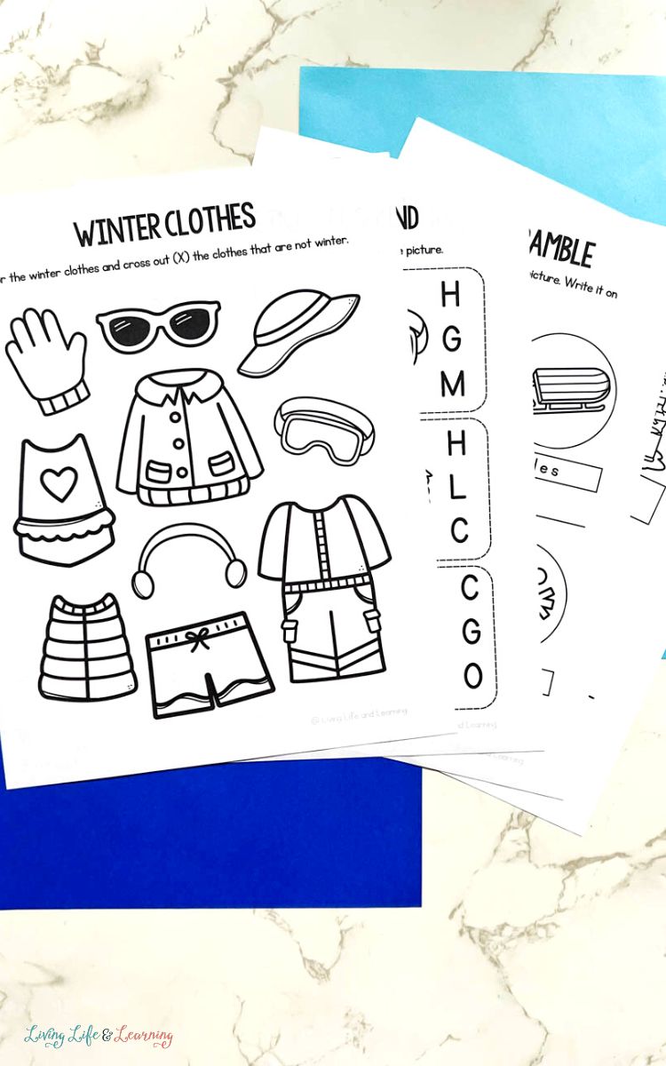 Winter Worksheets for First Grade