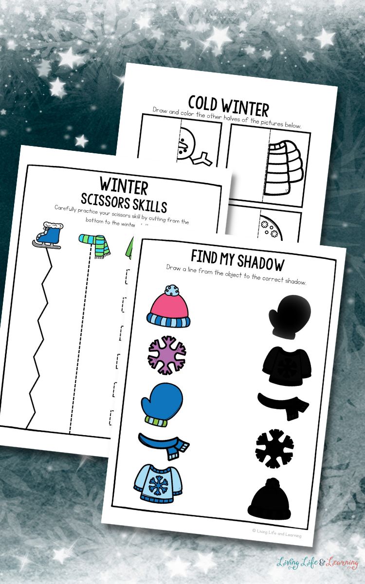 Winter Worksheets for Preschool