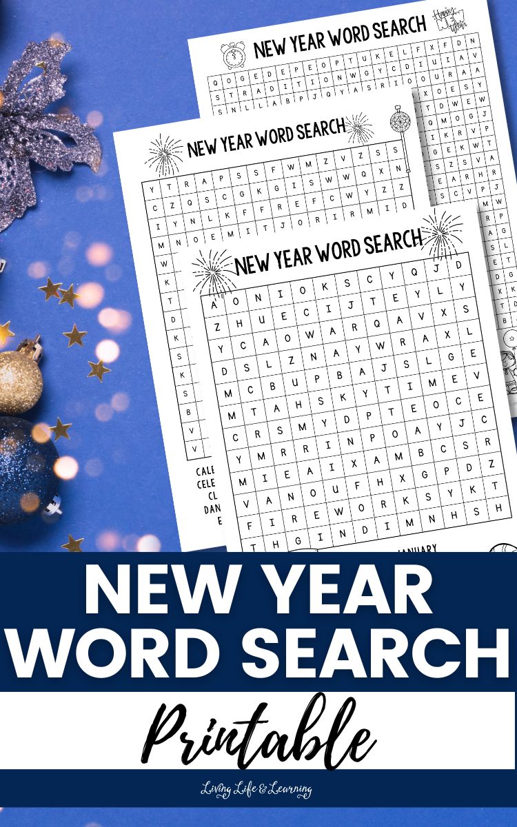 New Year Word Search Printable