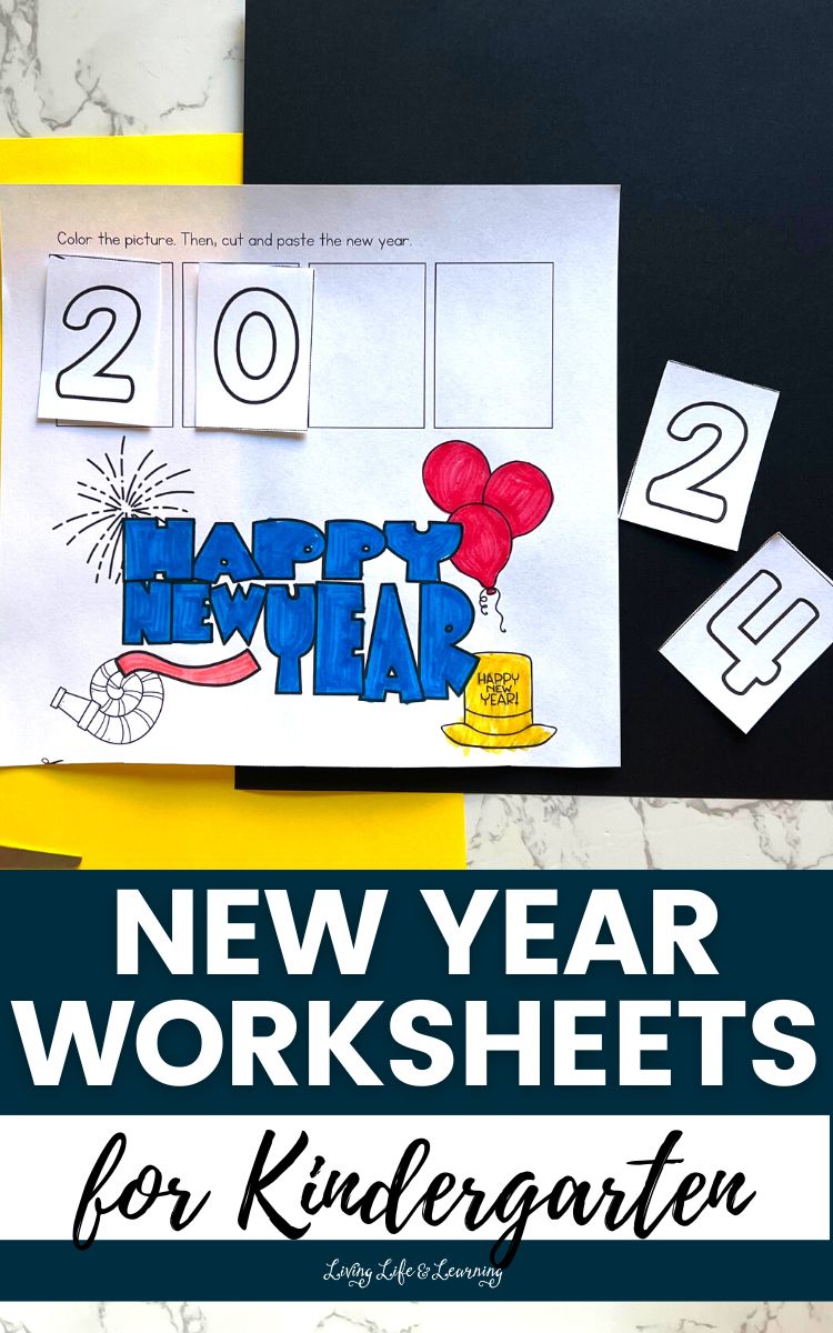 New Year Worksheets for Kindergarten
