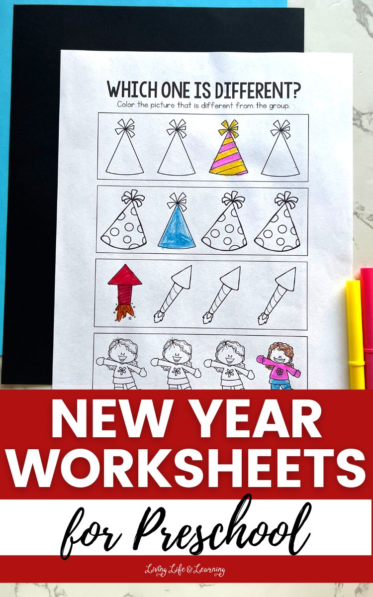 New Year Worksheets for Preschool