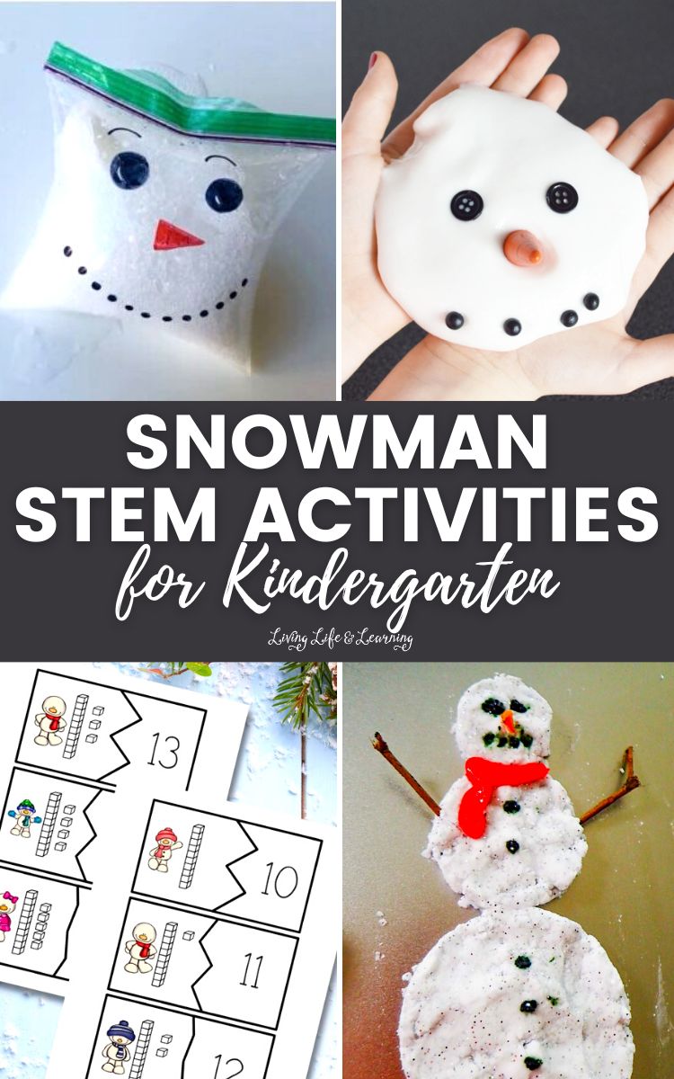 Snowman STEM Activities for Kindergarten