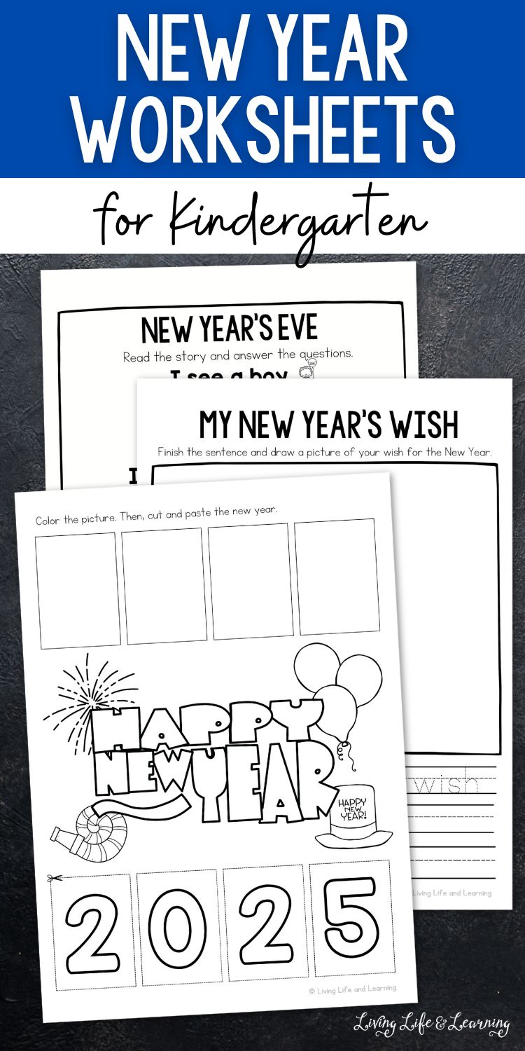 New Year Worksheets for Kindergarten