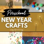 A collage of Preschool New Year Crafts