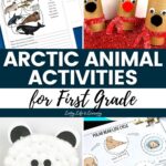 A collage of Arctic Animal Activities for First Grade