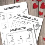 Valentines Addition Worksheets