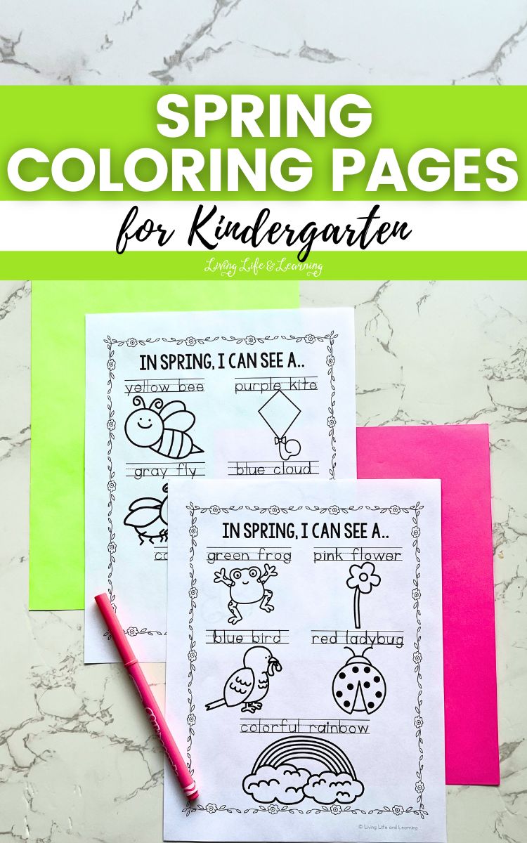 Spring Coloring Pages for Kindergarten