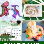 A collage of Dinosaur Activities for Elementary Students
