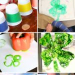 A collage of St. Patrick's Day Activities for Toddlers