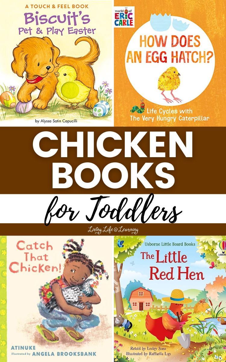 A collage of Chicken Books for Toddlers.