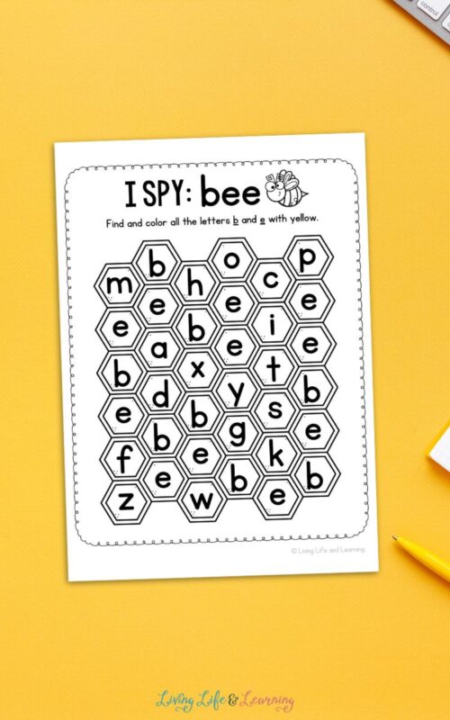 Bee Worksheets for Kindergarten