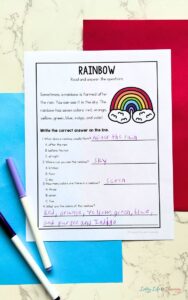 Rainbow Science Worksheet