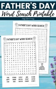 Father's Day Word Search Printable