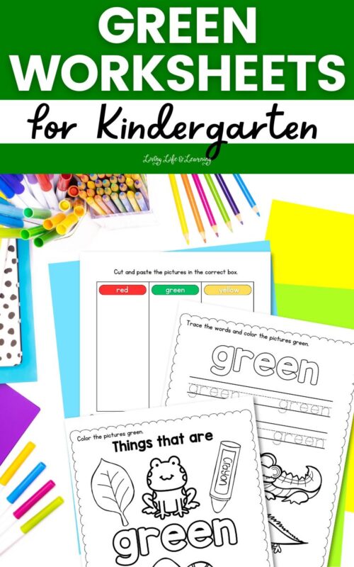 Color:green Activity Activity Green Worksheets for Kindergarten