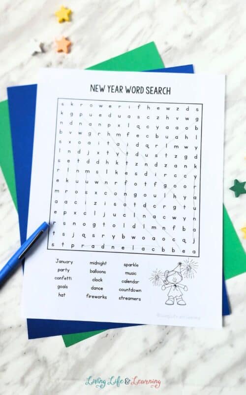 New Year Activity Sheets: Fun and Educational Printable for Kids